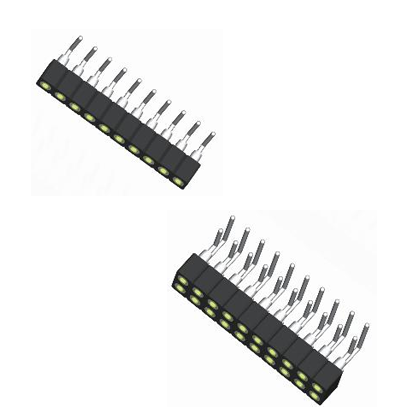 2.00mmMachined Female single/Dual Row 90°